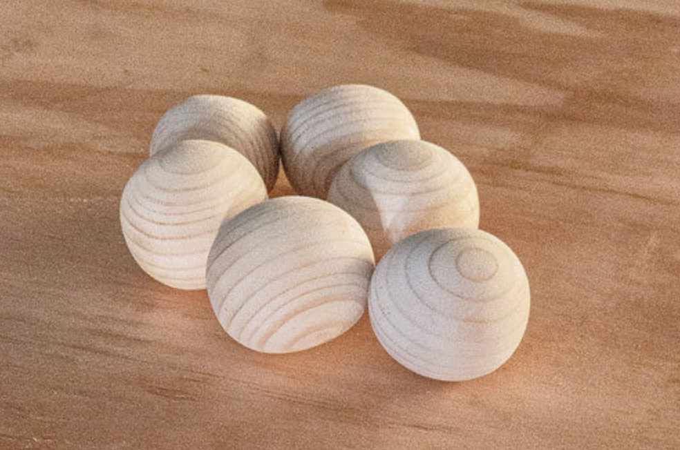 Homemade Wooden Balls - with Holesaw & Lathe 